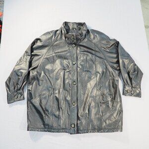 Vintage Jacqueline Ferrar Leather Jacket Coat Womens 24W Black Buttery Soft Barn